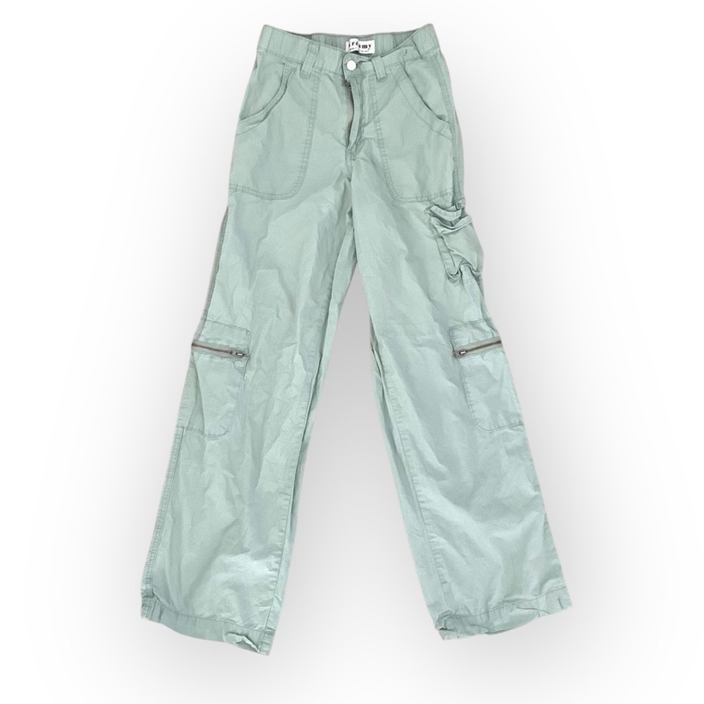 Kréamy size small aquamarine cargo utility Gorpcore hike outdoor wide straight